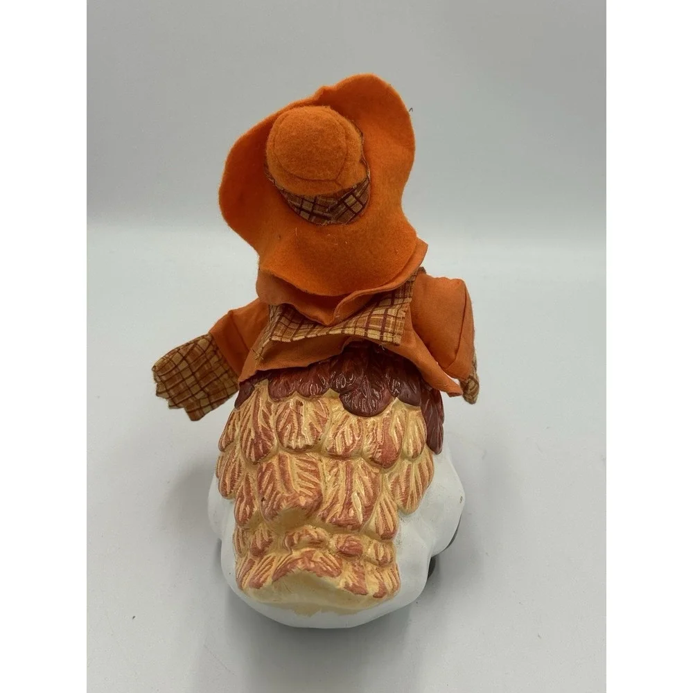 Vintage Ceramic Farmer Or Scarecrow Duck Thanksgiving Fall
